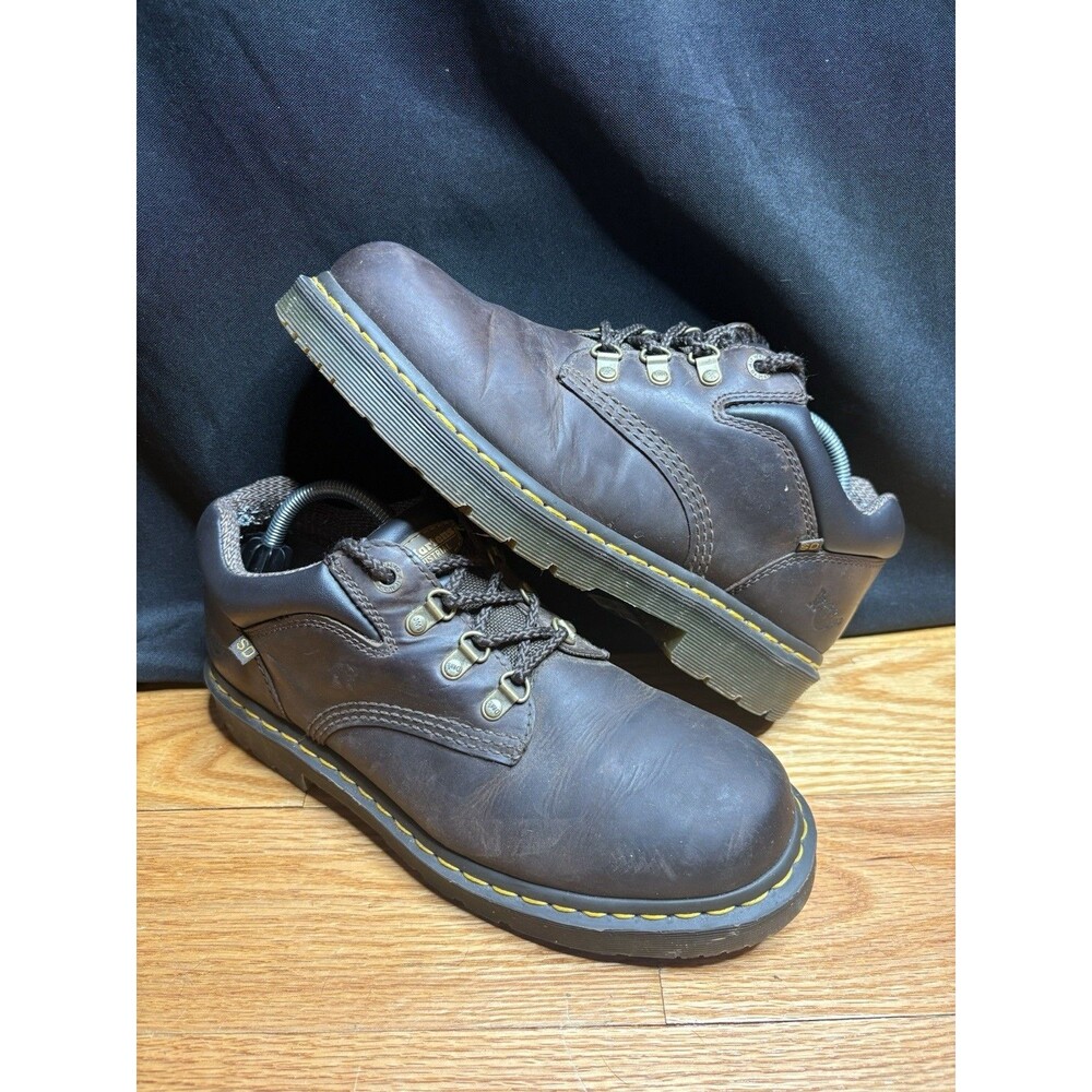 Dr. Martens Industrial Soft Toe Boot Brown Mens Size 10 Work Wear Leather Hylow